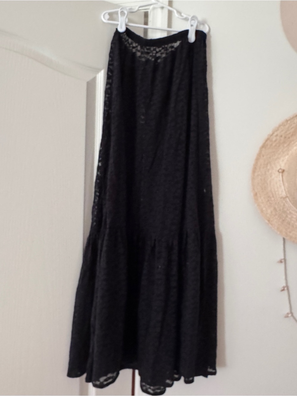Black Lace Maxi Skirt